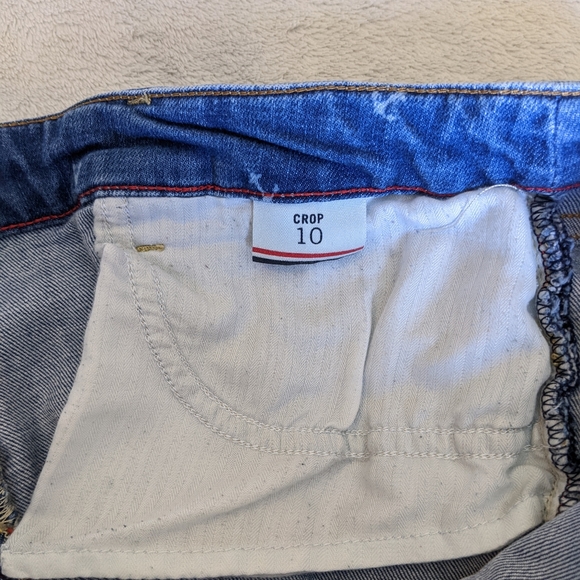 Tommy Hilfiger Crop Jeans Nautical Anchors Size 10 - Picture 8 of 10